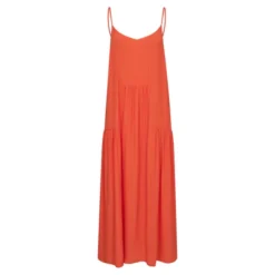 Sunrise Block Strap Dress Flame