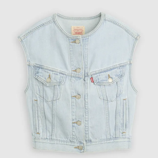 90S Vest Top Indigo Worn In