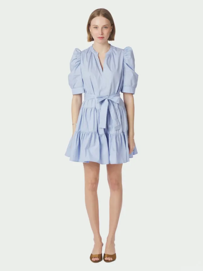 Tabbie Poplin Dress Light Blue