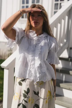 Talise Emb Blouse White