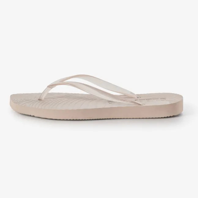 Tapered Flip Flops Clear Trans Eggnog