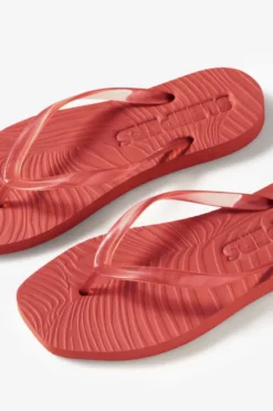 Tapered Flip Flops Trans Red