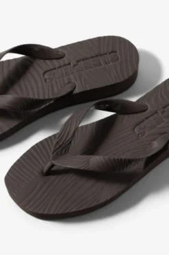 Tapered Platform Flip Flops Brown