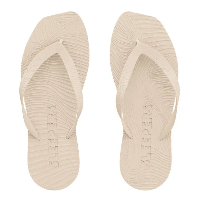 Tapered Platform Flip Flops Eggnog