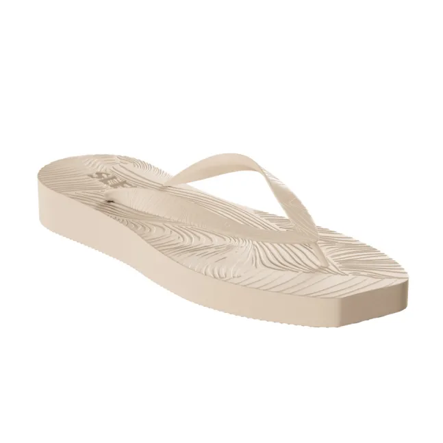 Tapered Platform Flip Flops Eggnog