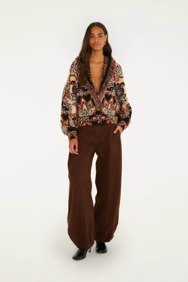 Tapestry Dream Cream Knit Fringe Cardigan