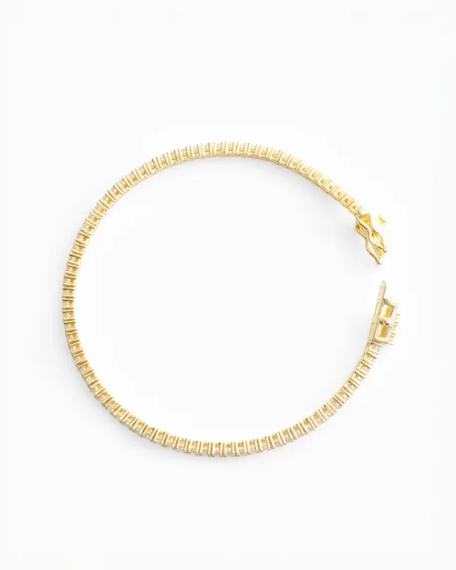 Tennis Bracelet Gold 2 mm