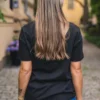 Terina Organic Small Logo Tee Black/White