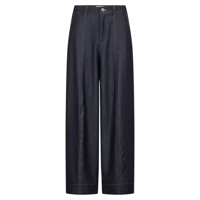 Terry Barrel Pant Navy Denim
