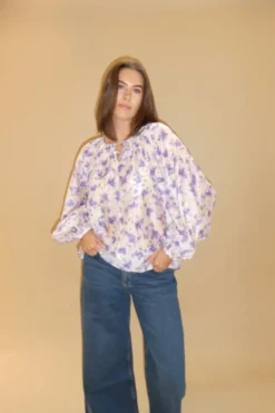 Tessa Print Blouse Yellow