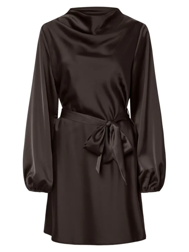 Thea LS Dress Coffee Bean