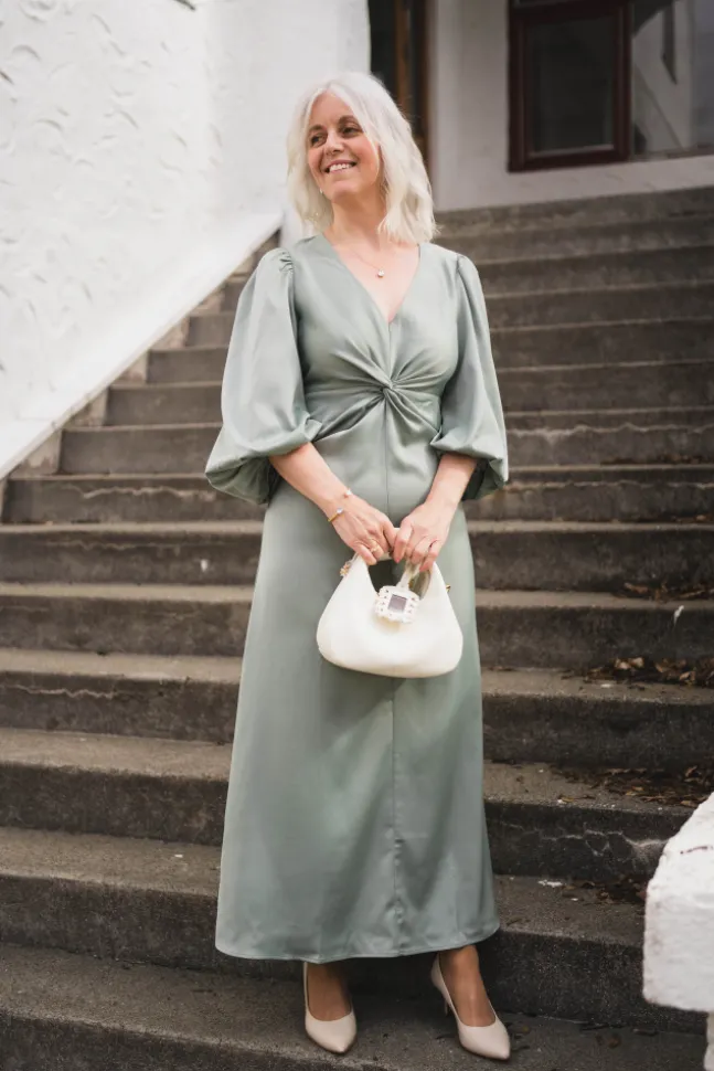 Thea LS Long Dress Green Milieu