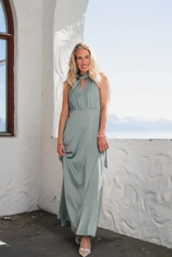 Thea SL Maxi Dress Green Milieu