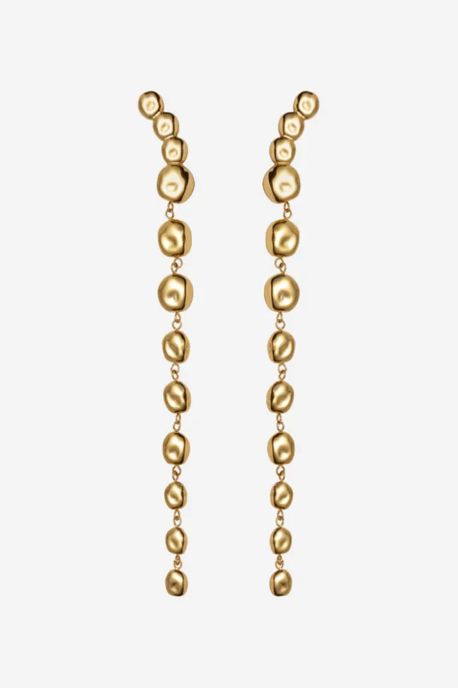 The Long Pebble Earrings Gold