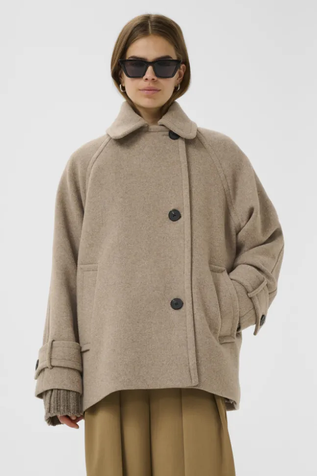 Thora Minona Coat R Sandy Grey Melange