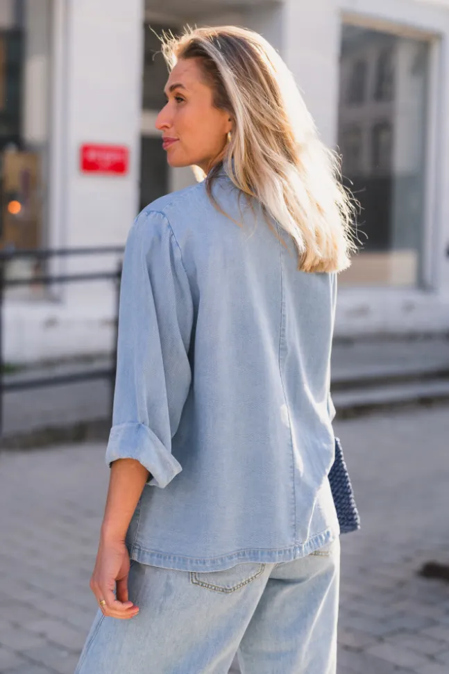 Tilly SS Blazer Fade Denim