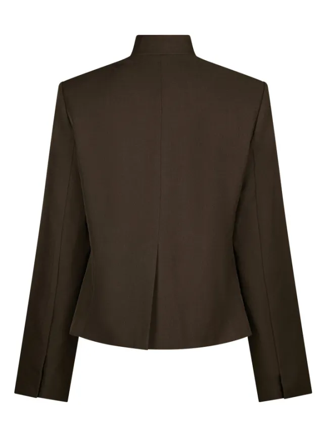 Tiria Structure Blazer Dark Brown