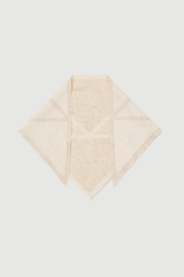 Triangle Scarf Small Cream/Light Beige