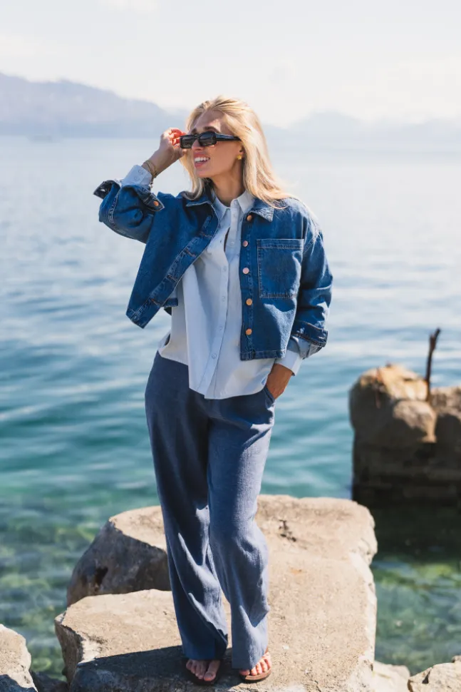 Turig Alena Shirt Mid Blue Wash