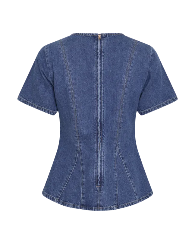 Turig Alena SS Top Mid Blue Wash
