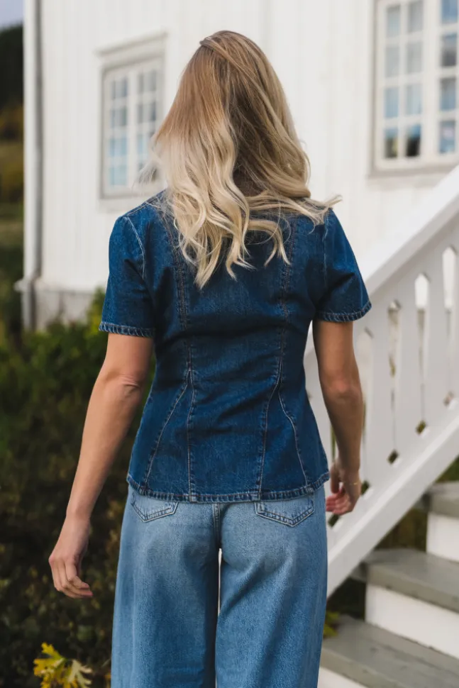 Turig Alena SS Top Mid Blue Wash
