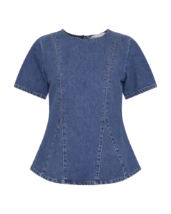 Turig Alena SS Top Mid Blue Wash