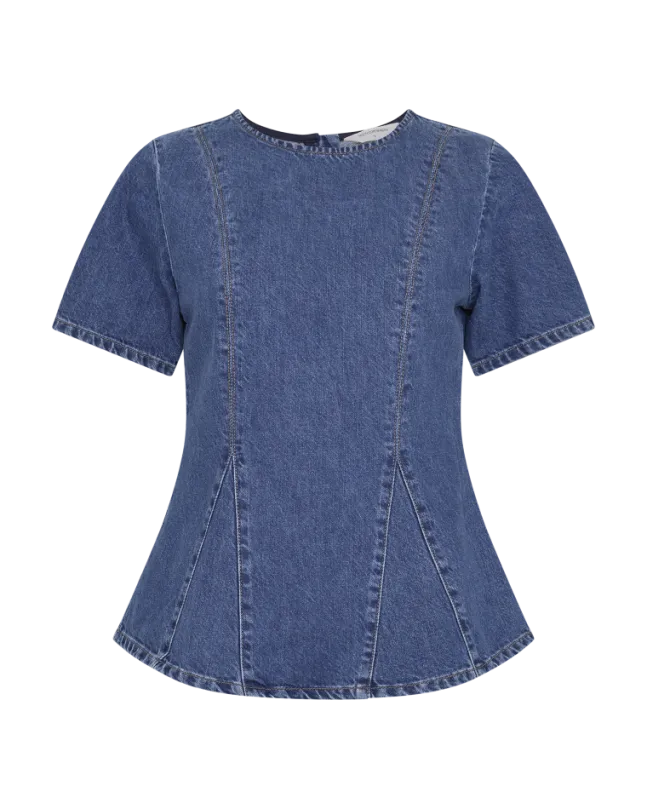 Turig Alena SS Top Mid Blue Wash