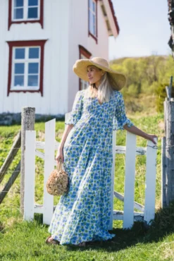 Twisted Maxi Dress Peonies
