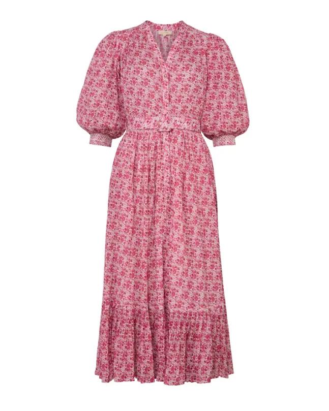 Twisted Midi Dress Wildflowers