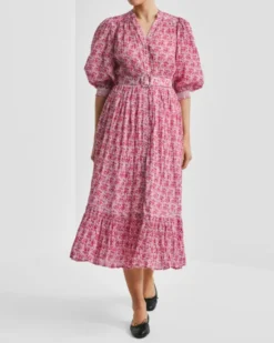 Twisted Midi Dress Wildflowers