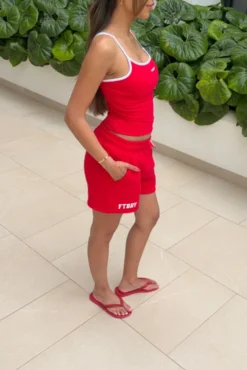 Two Tone Tank Top Red