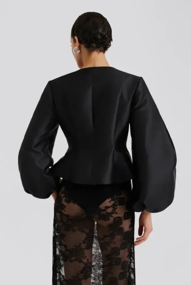 Vendela Balloon Sleeve Blouse Black