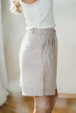 Viana Ginia HW Shorts Sand Melange