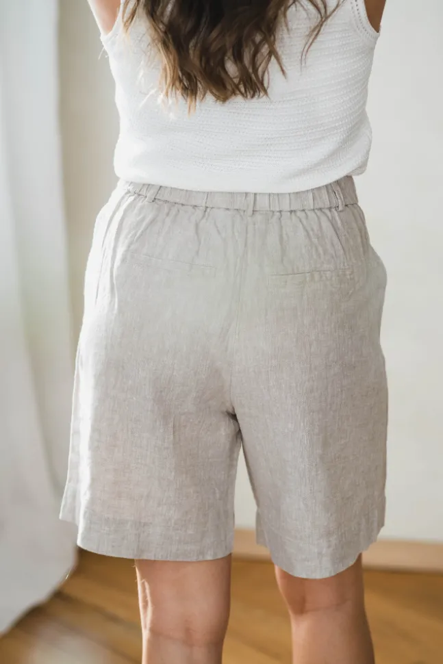 Viana Ginia HW Shorts Sand Melange