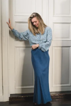 Viana Ginia Skirt V Indigo Melange
