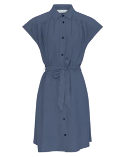 Viana Ginia SS Shirt Dress V Indigo Melange