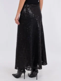 Vicky Sequins Skirt Black