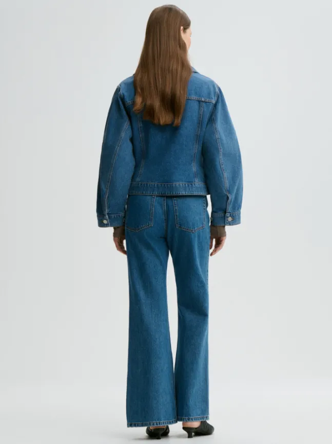 Villies Denim Jacket Mid Denim Blue