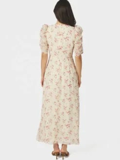 Vira Floral Dress Creme