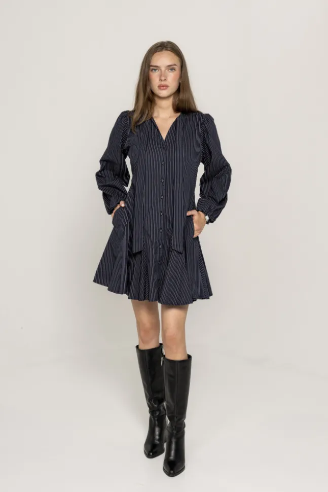 Vivienne Dress Pinstripe