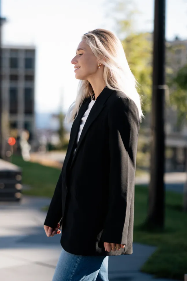 Vola Single Oversize Blazer Black