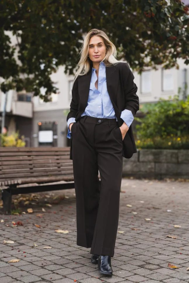 Vola Wide Pant Dark Brown