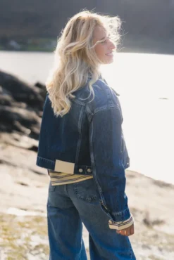 W Cropped Denim Jacket Blue