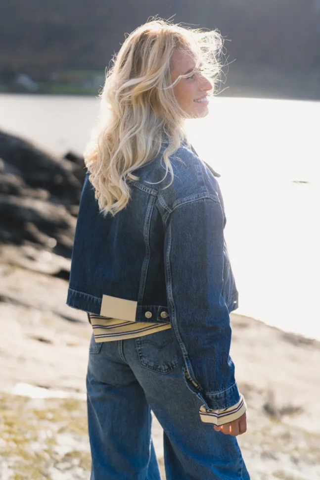 W Cropped Denim Jacket Blue