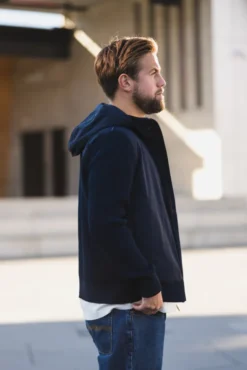 Willard Hooded Jacket Blue Navy
