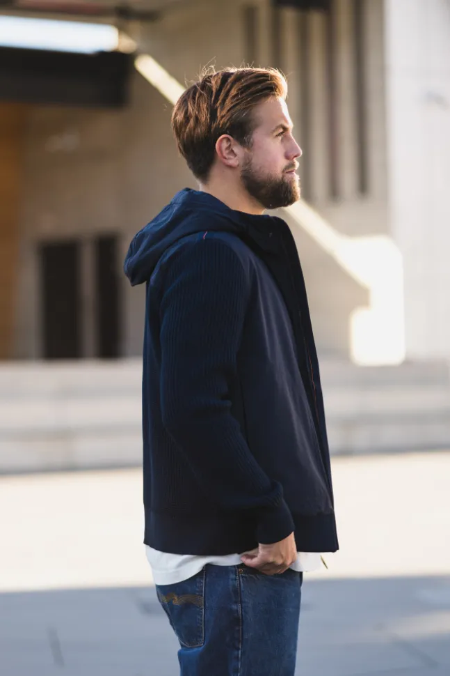 Willard Hooded Jacket Blue Navy
