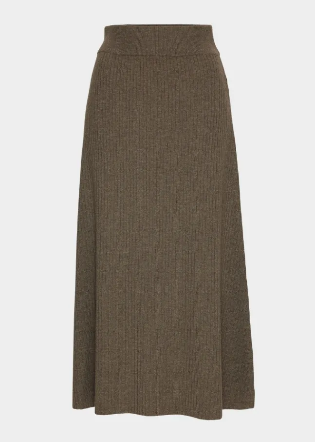 Winnie Merino Skirt Wood