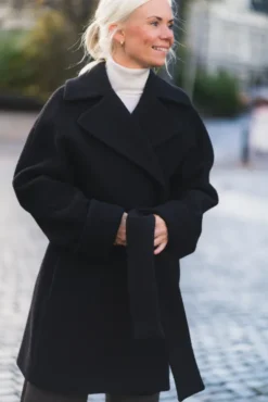 Wool Coat Mid Black
