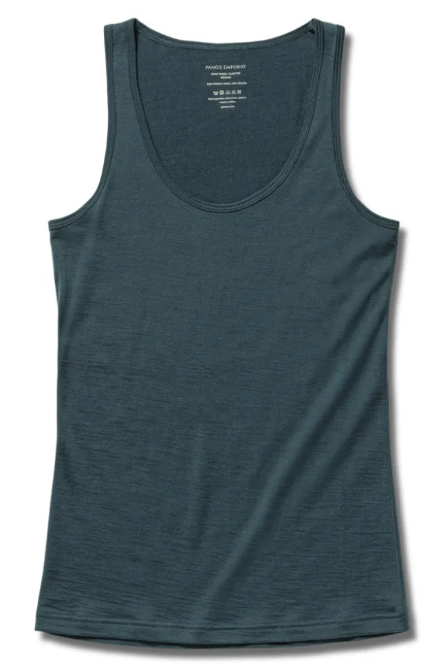 Wool/Tencel Tanktop Deep Teal