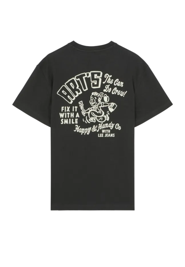 Workwear Crew Tee Washed Black